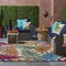 Homeroots 7 x 10 ft. Multi Color Leaves Indoor & Outdoor Area Rug 384946 - alternate 4